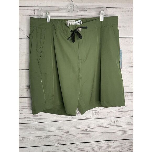 Surf & Swim Co Men’s Board Shorts Multipurpose Shorts XL 6,5”‎ Army Olive Green - Picture 1 of 11